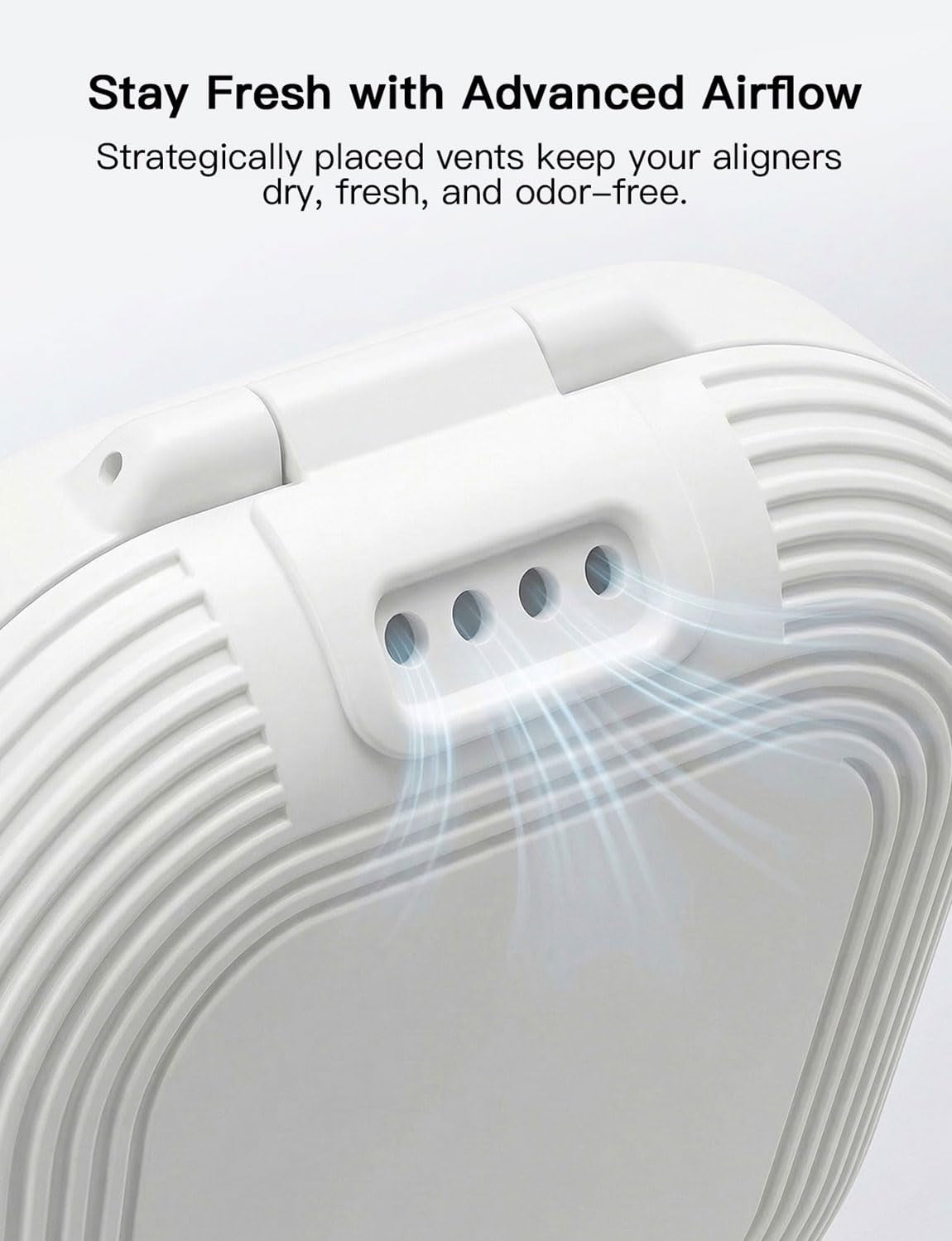 Retainer Case with Vent Holes, Aligner Case Kit for Invisalign | Breathable Ventilation • Removable Silicone Liner • Magnetic Closure • Fits Invisalign, Aligners • Removal Tool & Seater